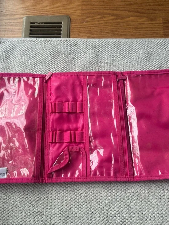 thirty-one Floral Print Tote with Hot Pink Handles and Teal Accents - Picture 3 of 9